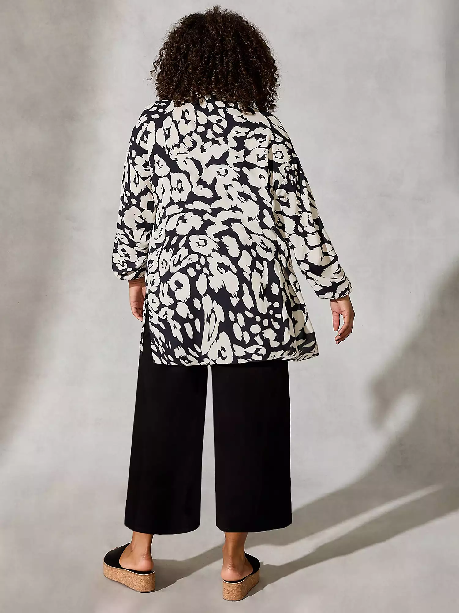 Live Unlimited Curve Animal Print Resort Shirt back view