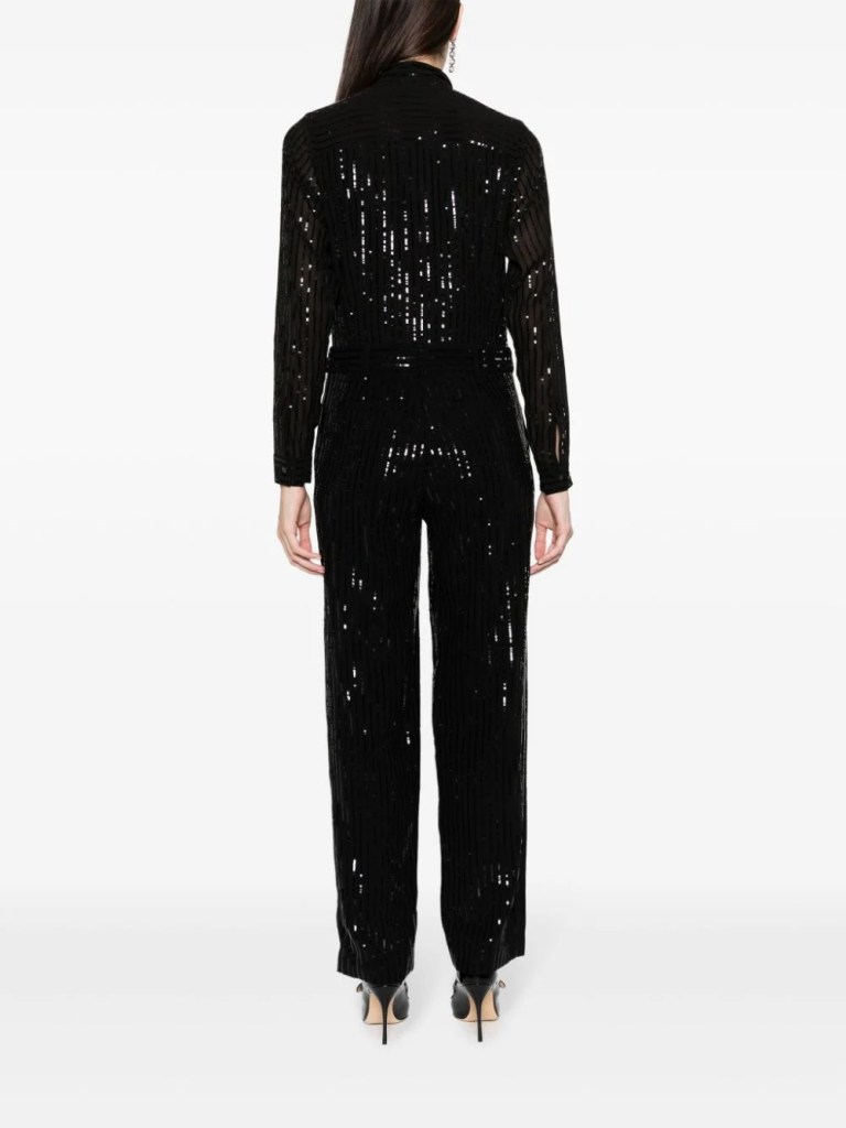 Michael Kors Sequinned Straight Leg Jumpsuit back view