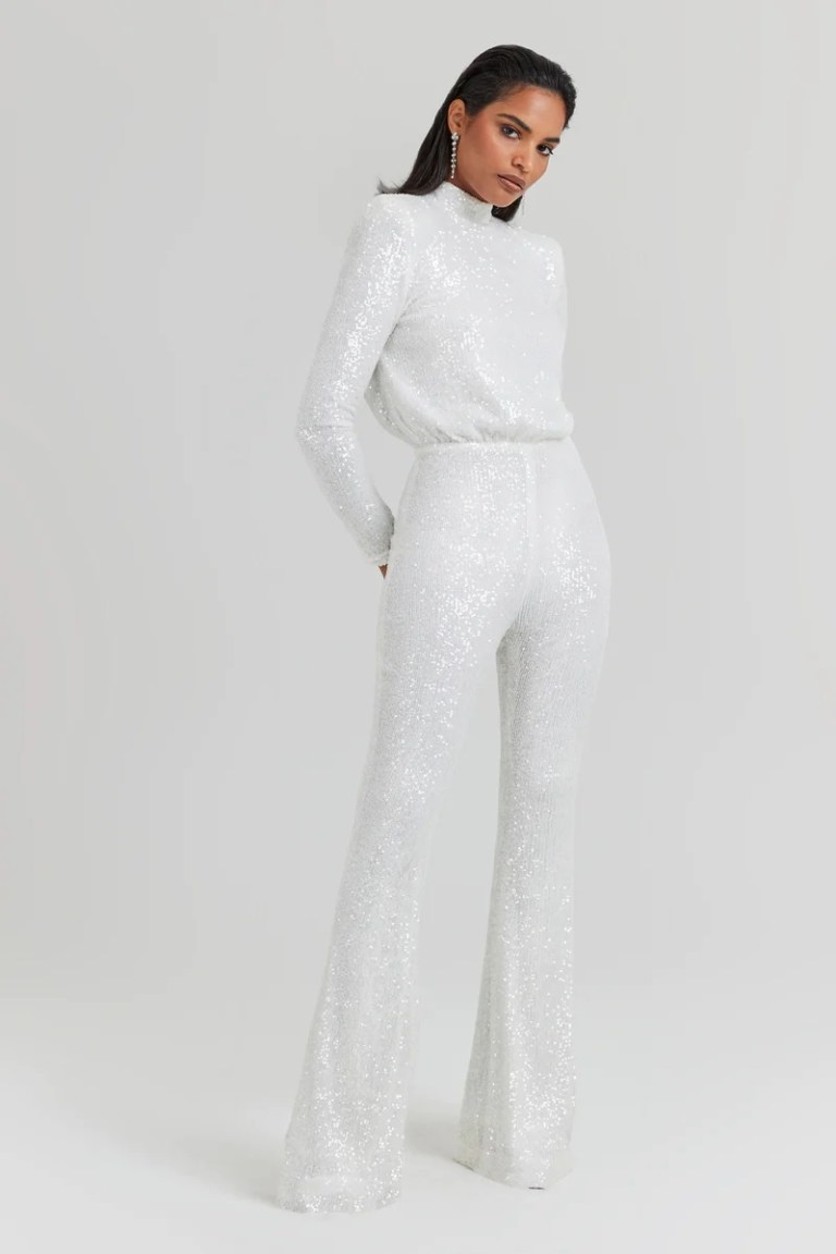 Nadine Merabi Heidi White Jumpsuit