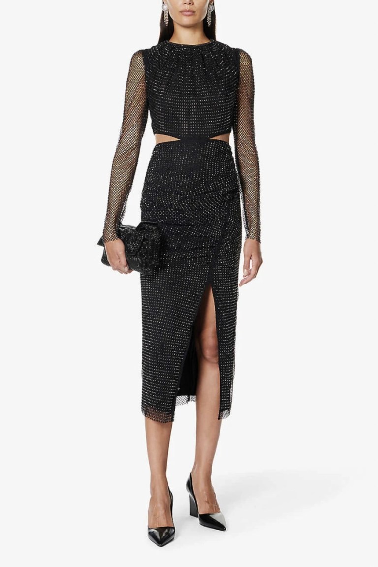 Self Portrait Crystal embellished Cut Out Dress