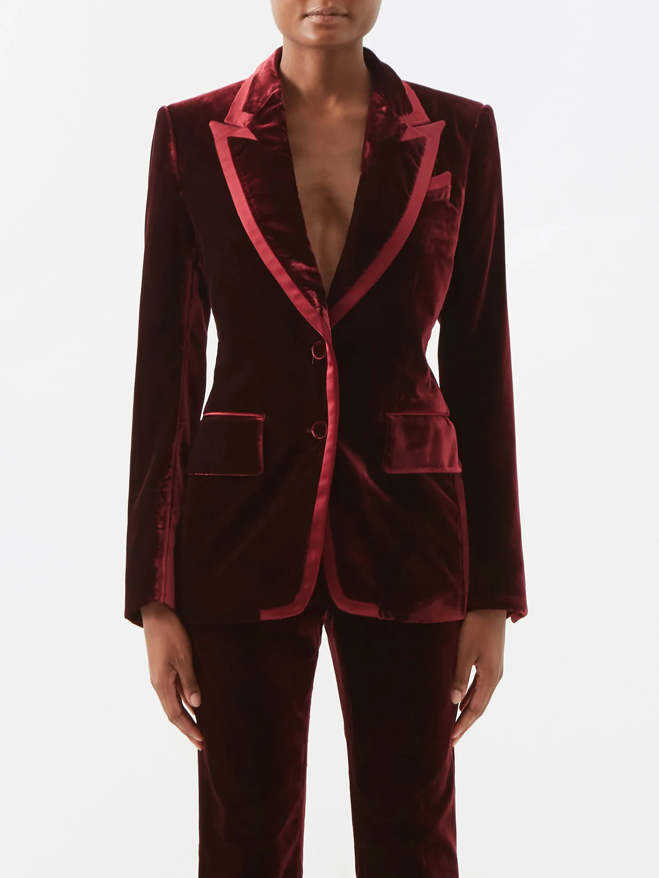 Tom Ford Single-breasted velvet suit jacket