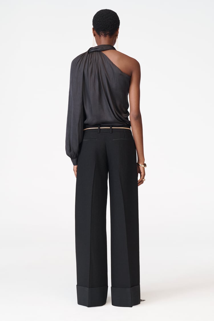 Zara Asymmetric Sleeve Blouse back view