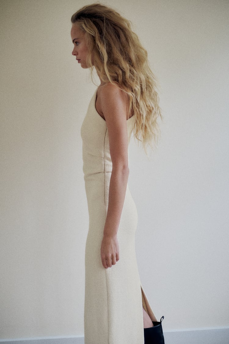 Zara Textured Asymmetric Dress side view