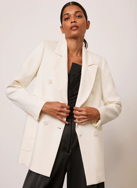 Mint Velvet Cream Corsage Blazer