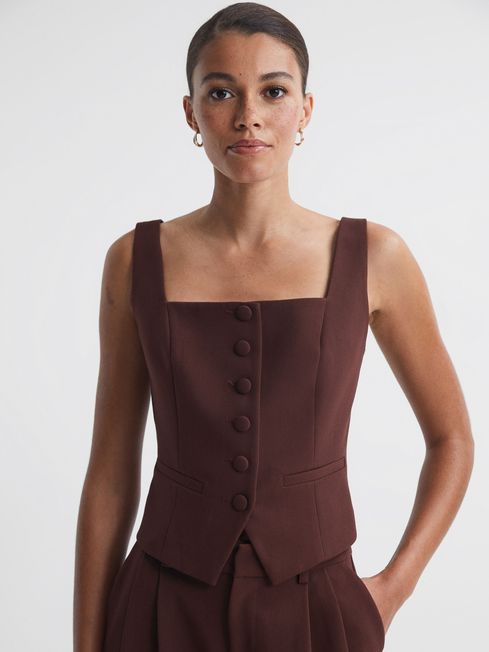Reiss Paige Square Neck Waistcoat