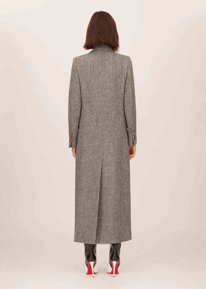 Bella Freud Herringbone Tweed Bianca Coat