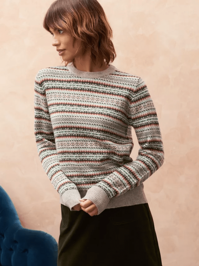 Brora Cashmere Ditsy Fair Isle Jumper