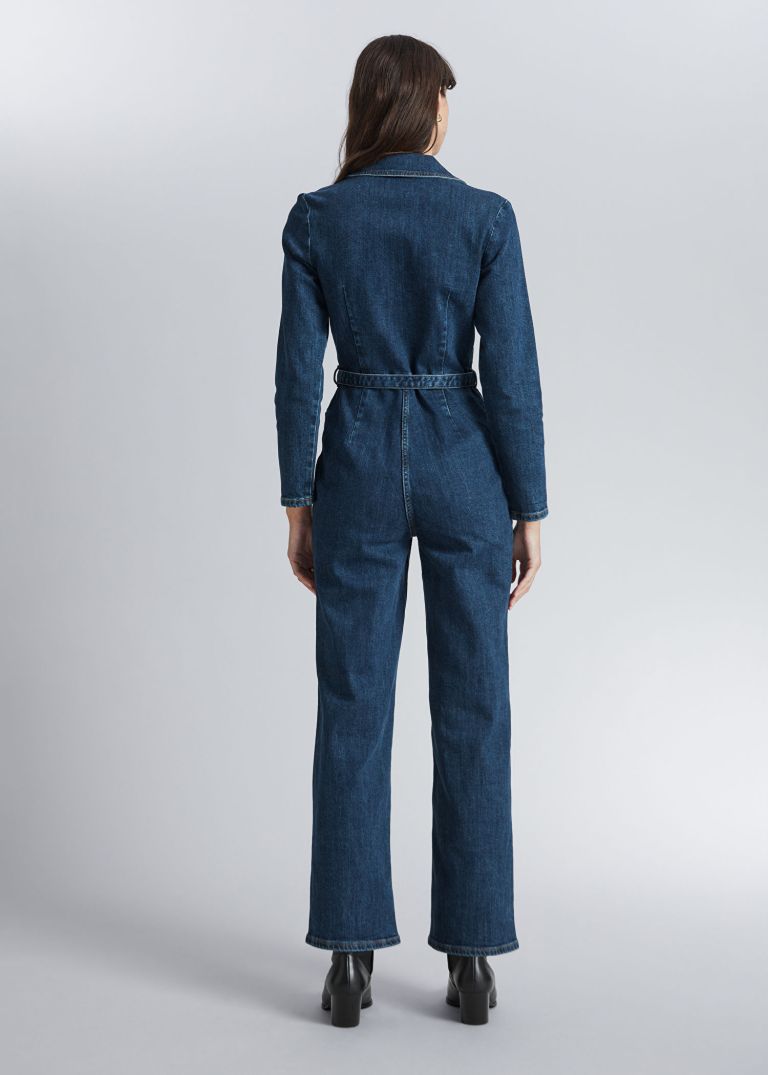 &amp; Other Stories Belted Jumpsuit back view