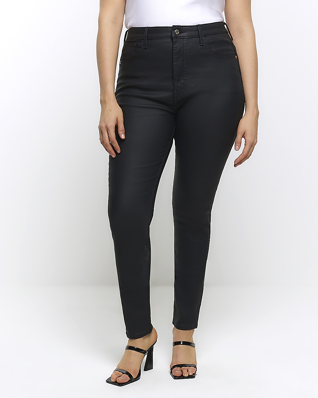 River island Plus Black High Waisted Skinny Jeans