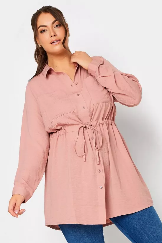 Yours Utility Tunic Shirt in Pink