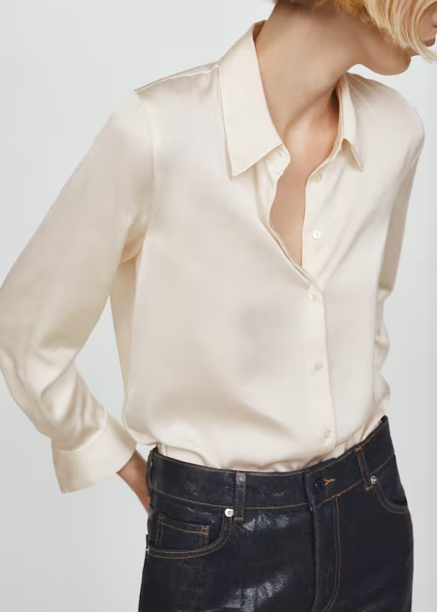 Mango Satin finish flowy shirt