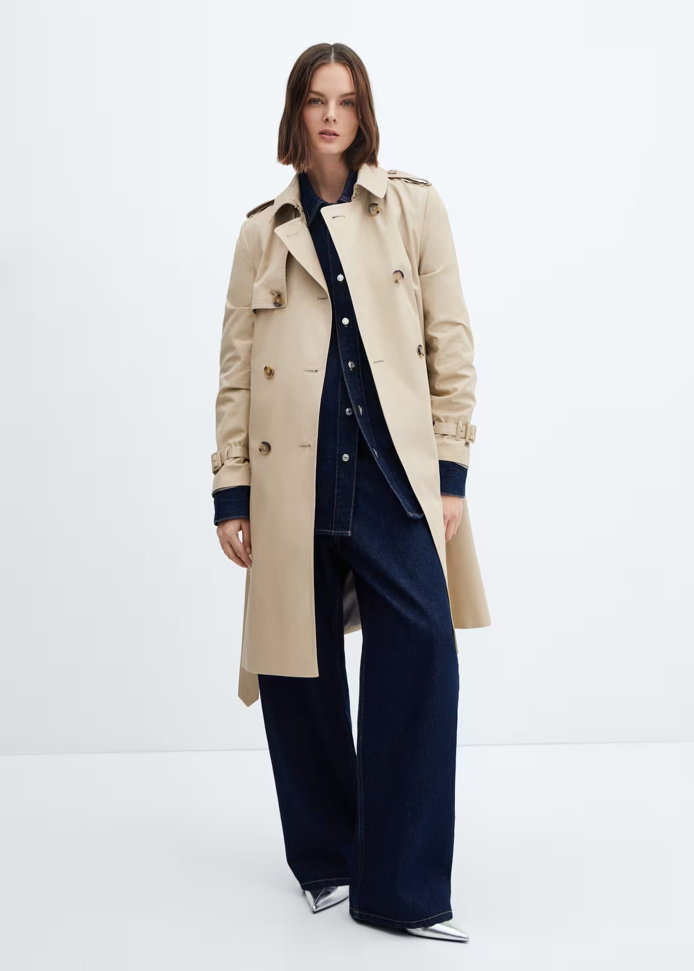 Mango Classic trench coat with belt