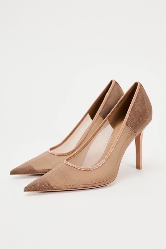 Zara Mesh High-Heel Shoes
