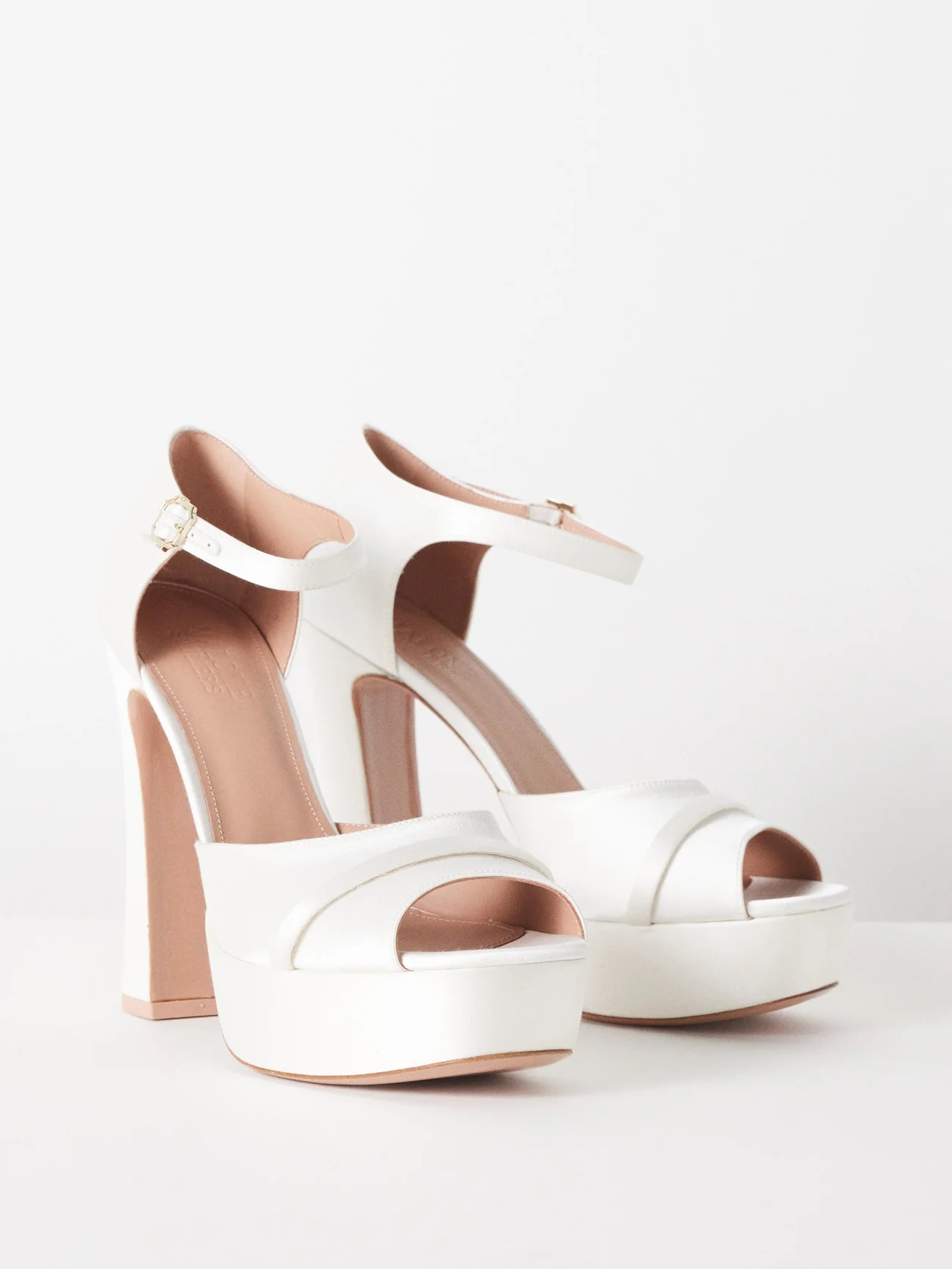 Malone Souliers Yuri 125 satin platform sandals