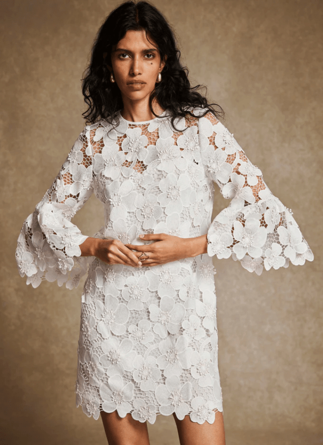 Bohemian Attire Mint Velvet White Dress Lace Mesh Maxi Dress Mint Velvet Lace  Dress Fun Folks