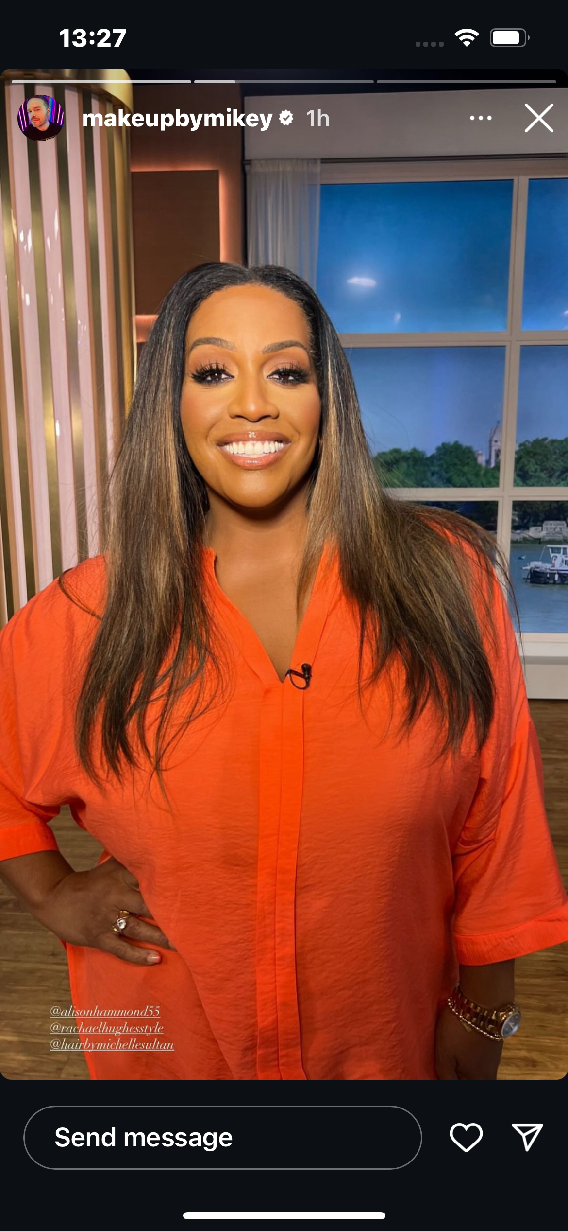 where to get all Alison Hammond This Morning outfits coral pleat front shirt 17 May 2024 Photo Mikey Phillips