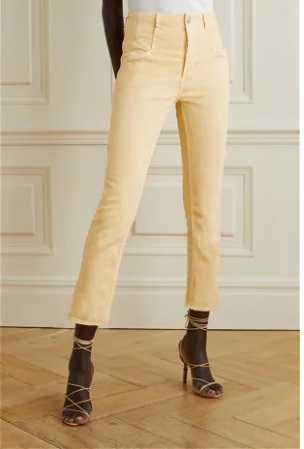 Isabel Marant Niliane Cropped High-Rise Slim-Leg Jeans