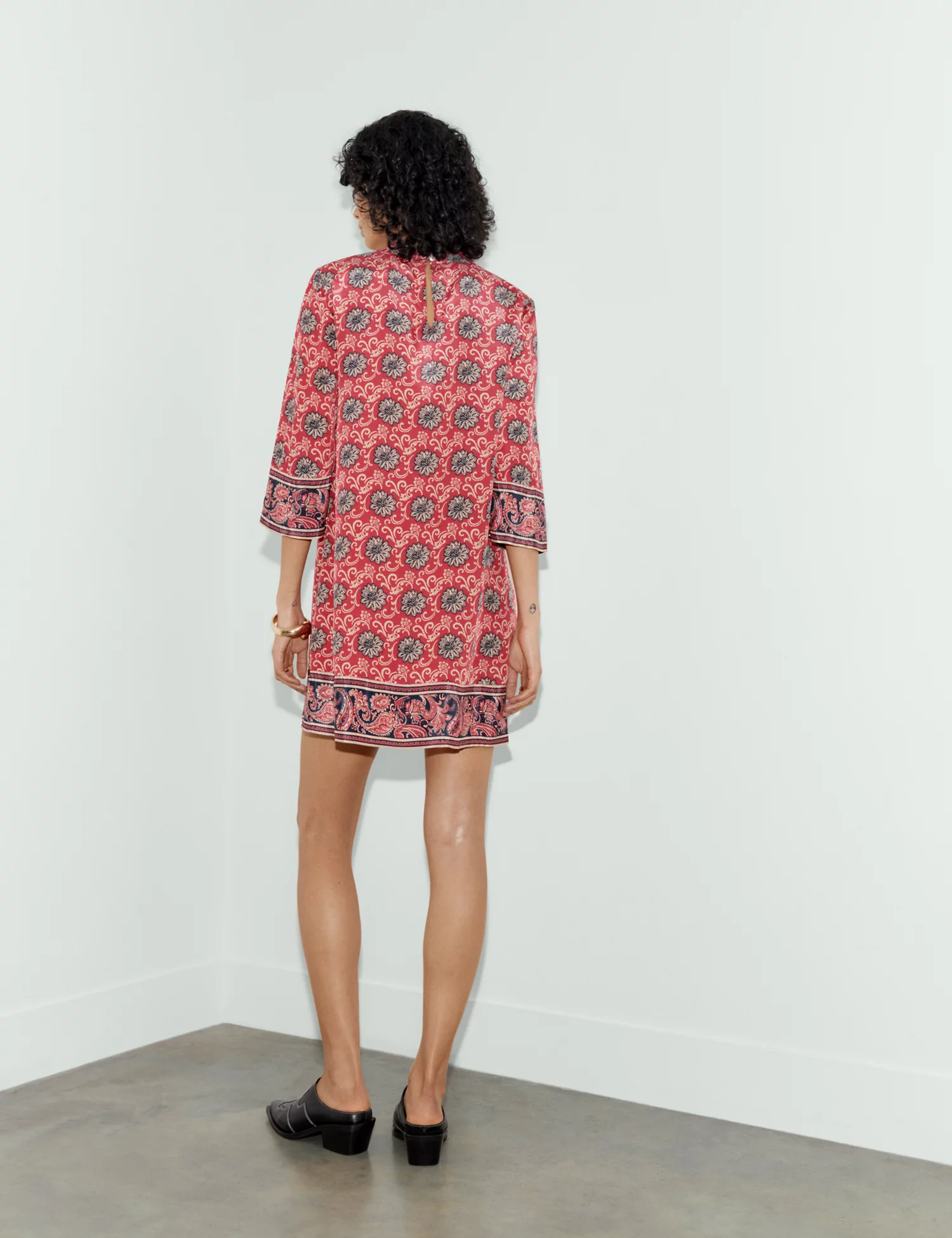 MS x Sienna Miller Printed Shift Mini Dress back view