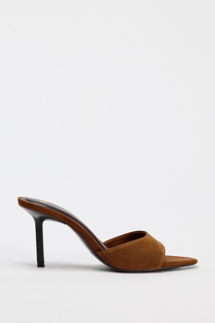 Zara Split Suede High Heel Sandals