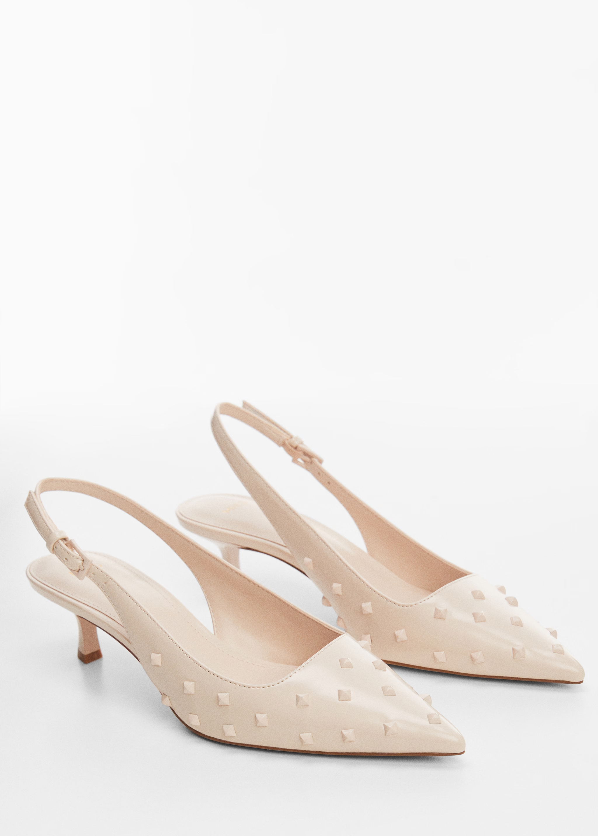 Mango studded Slingbacks