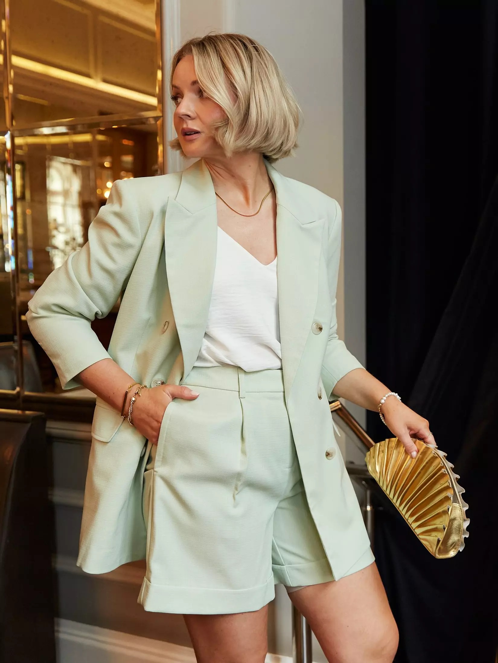 V by Very X Laura Byrnes Tailored High Waist Short Co ord