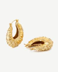 Maudella Ysobel Textured Hoop Earrings