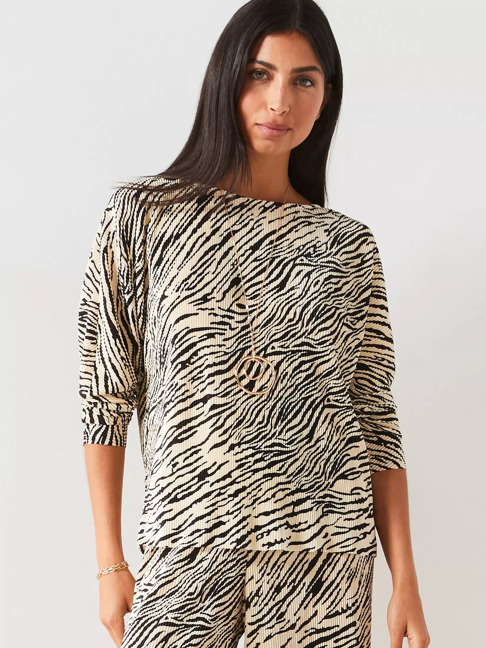 V By Very Plissé Co Ord Top