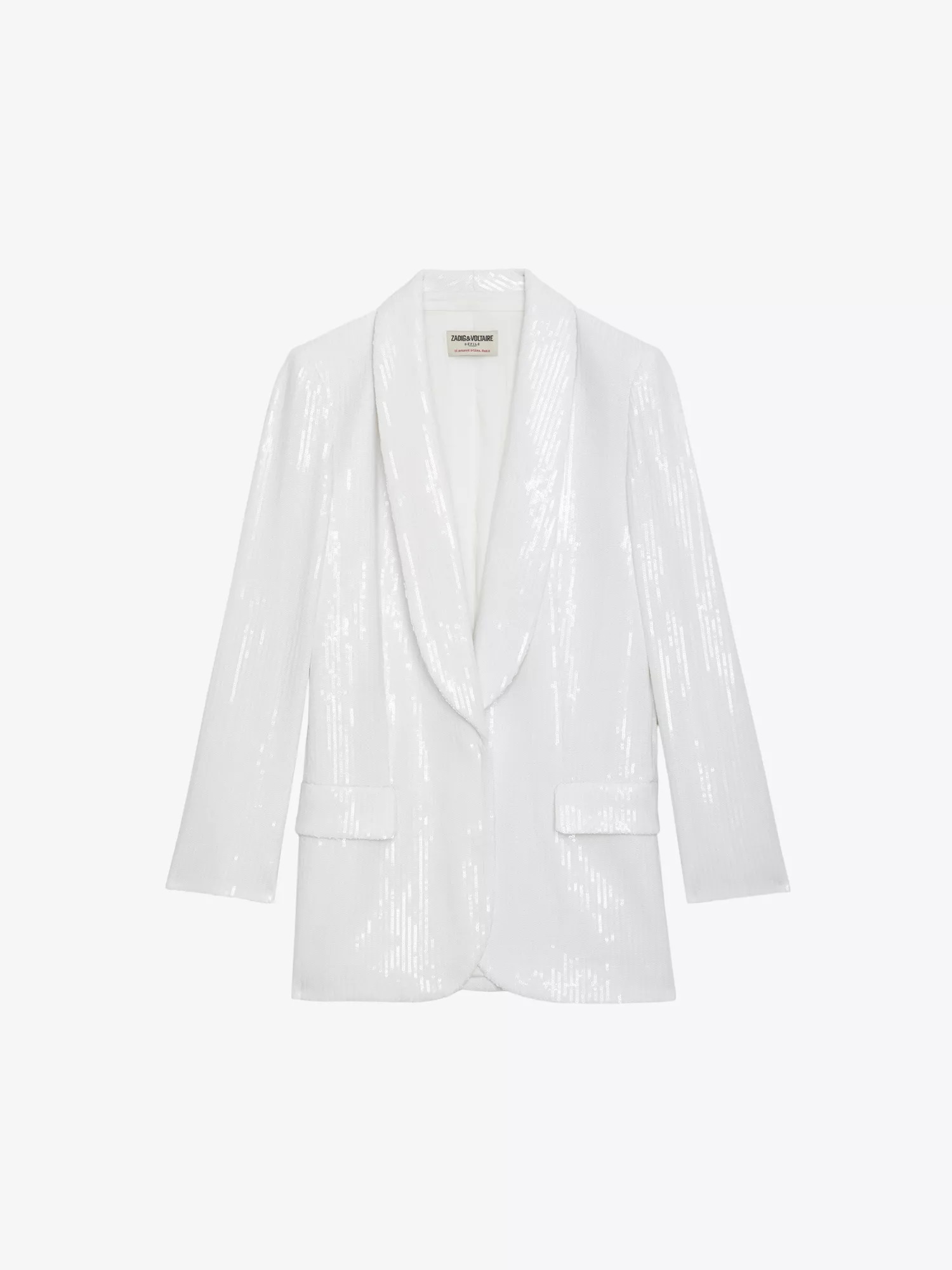 Zadig &amp; Voltaire Vive sequin-embellished stretch-cotton blazer v2