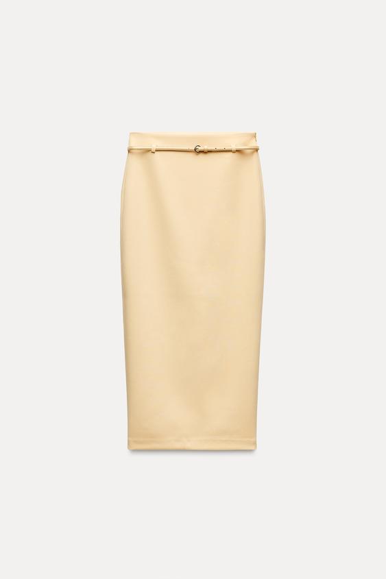 Zara Midi Skirt With Belt