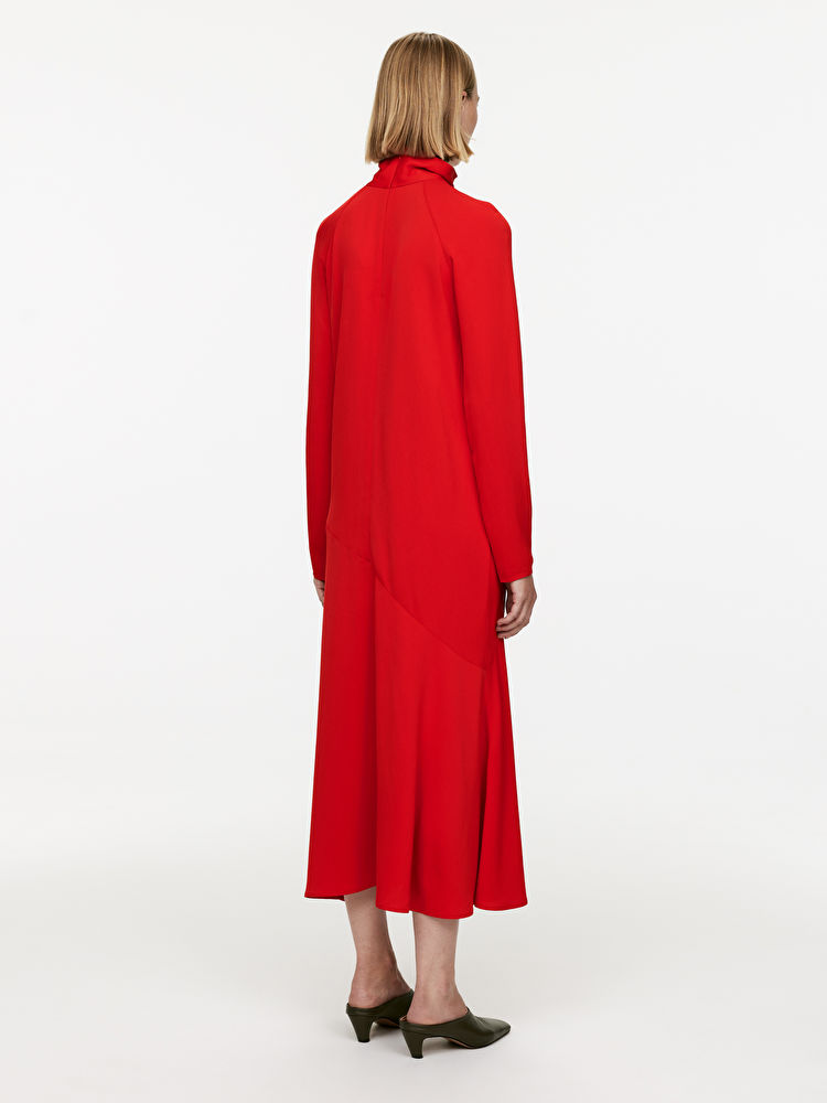 Arket Roll Neck Maxi Dress back view