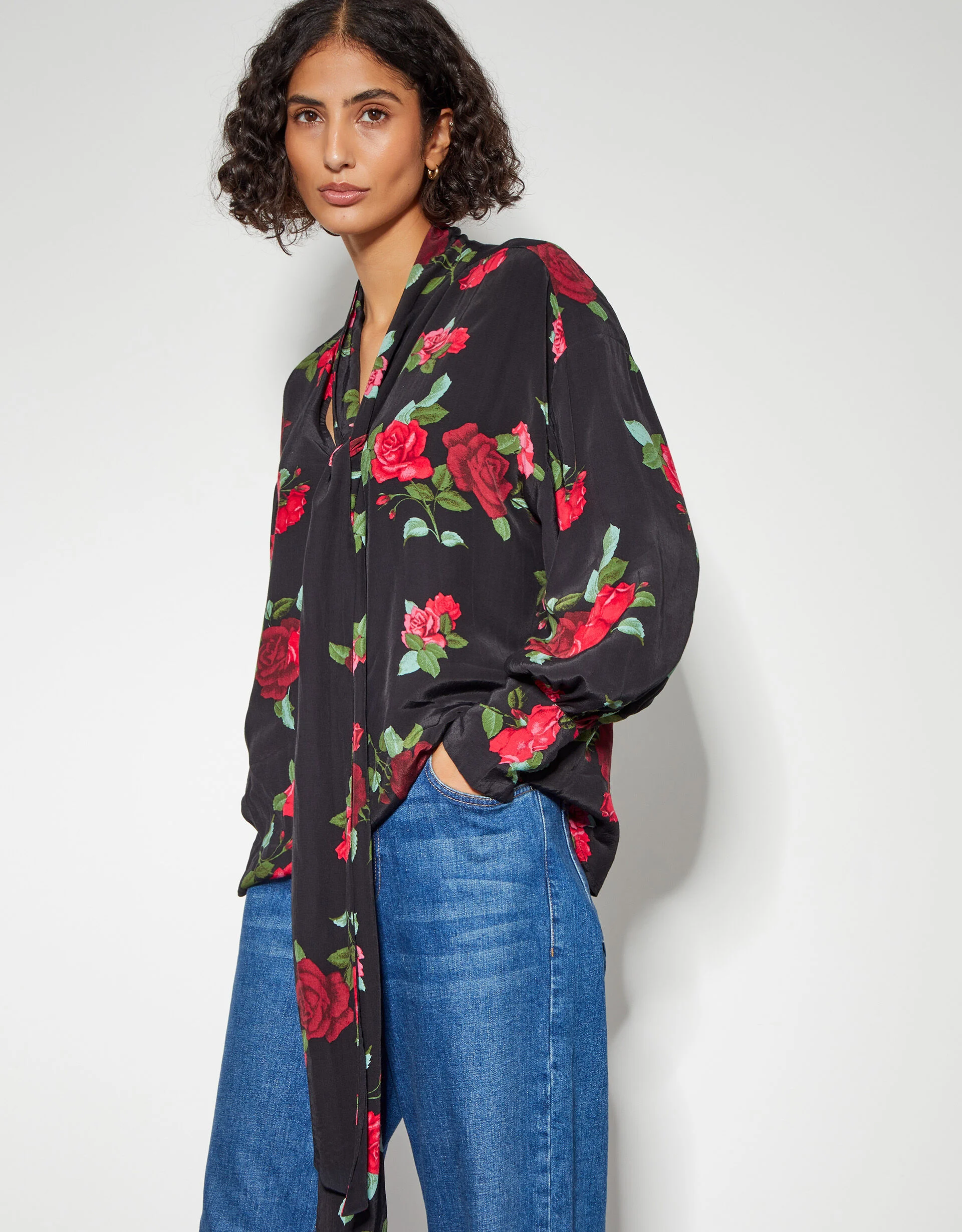 Monsoon Devon Rose Print blouse