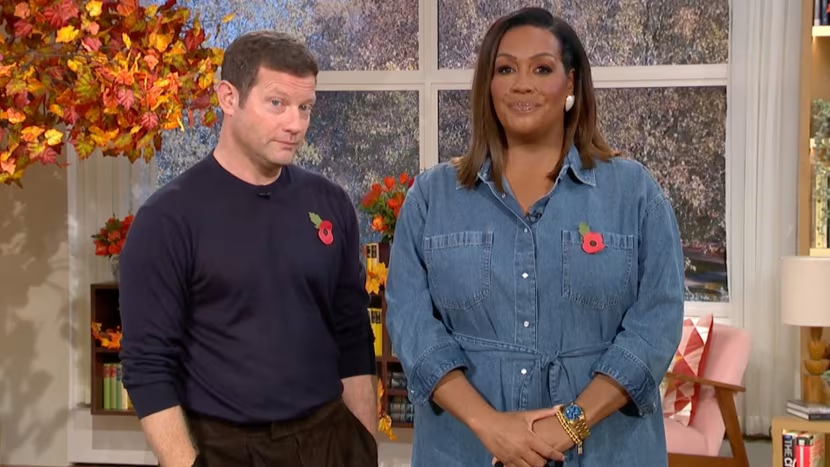 where to get all Alison Hammond This Morning outfits blue denim midi shirt dress what is alison wearing 29 October 2024 Photo ITV