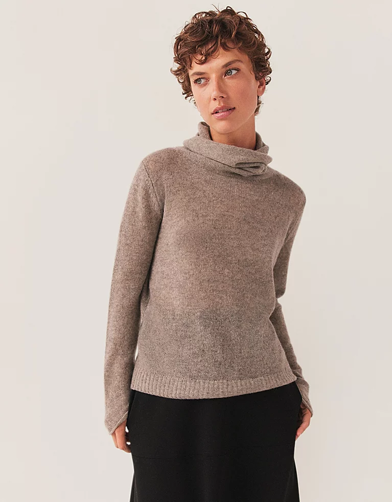 The White Company Cashmere Layering Funnel Neck Jumper