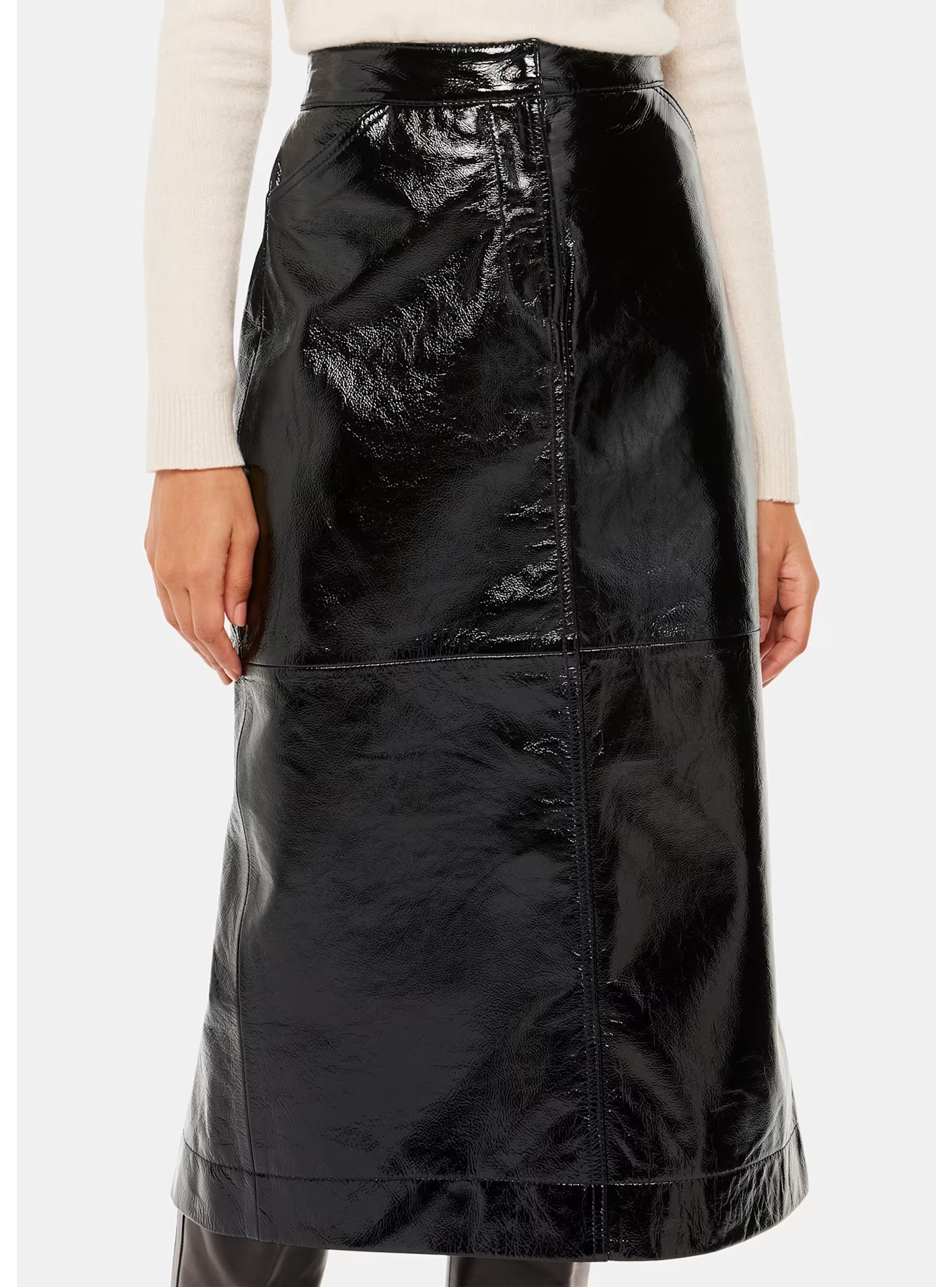 Whistles Rachel Patent Skirt