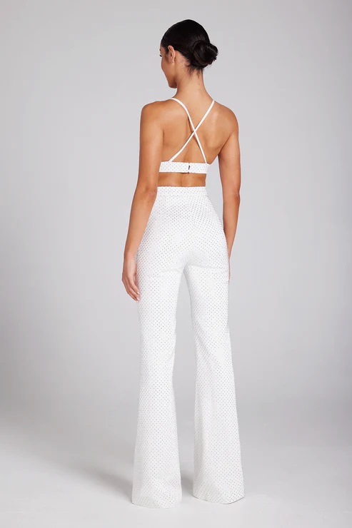 Nadine Merabi Kira White Trousers back view