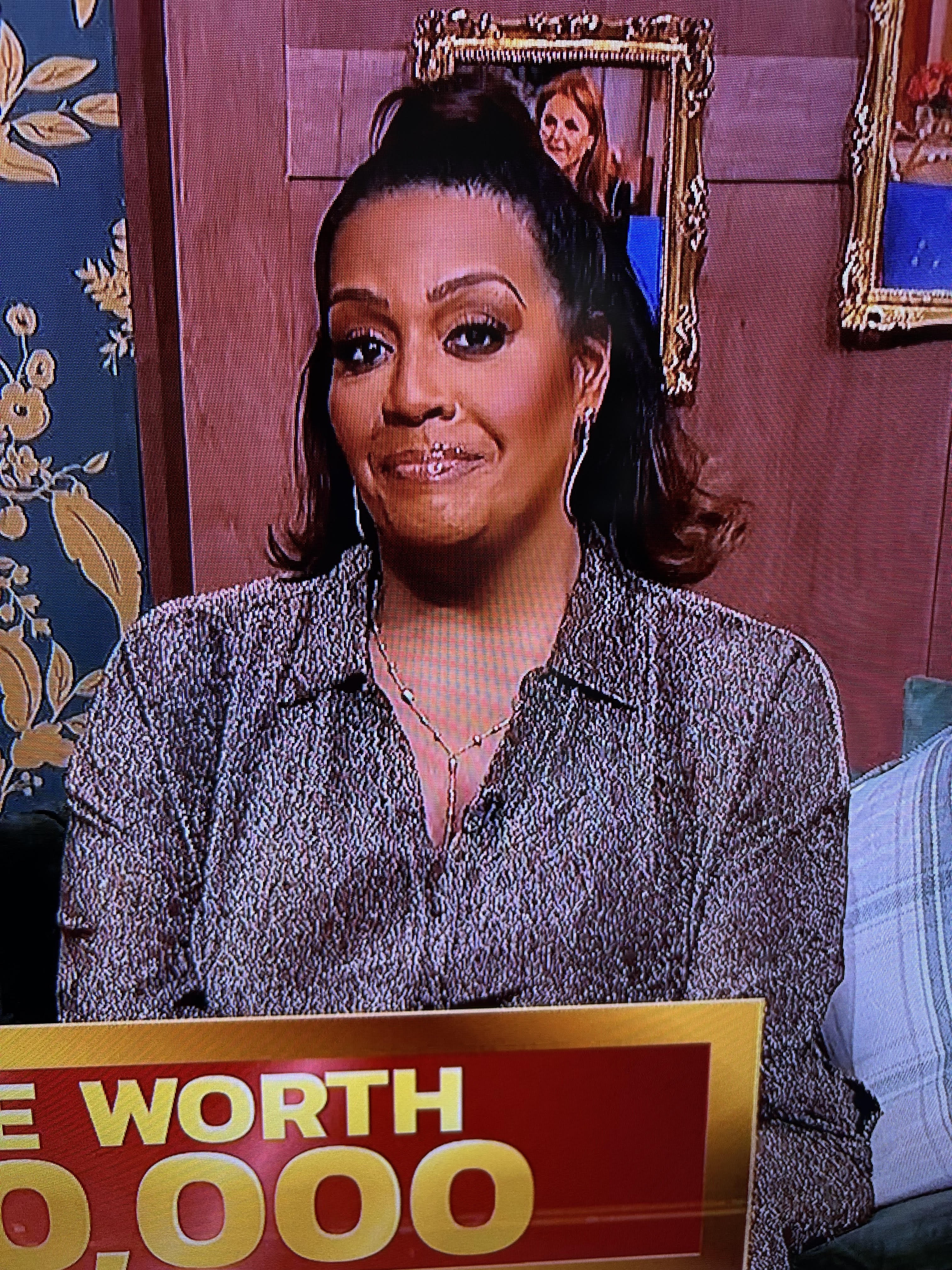 where to get all Alison Hammond This Morning outfits gold lurex shirt and trousers what is Alison wearing 24 December 2024 Photo ITV