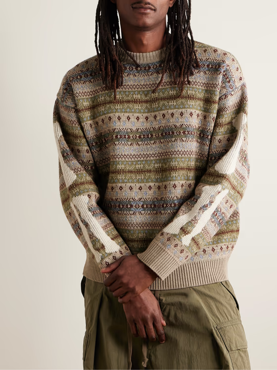 KAPITAL Fair Isle Wool-Blend Sweater