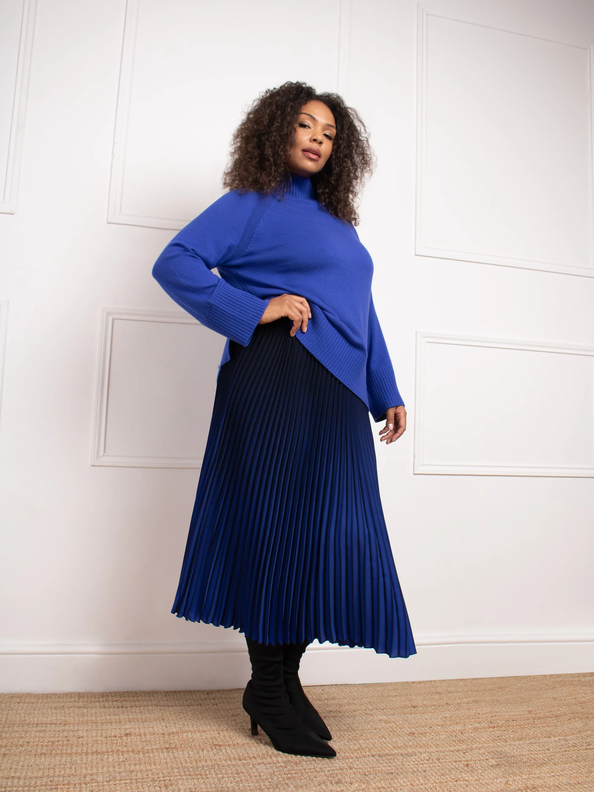Alison Rvb Alison Hammond Blue Ombré Pleated Skirt This Morning January 2025 ...