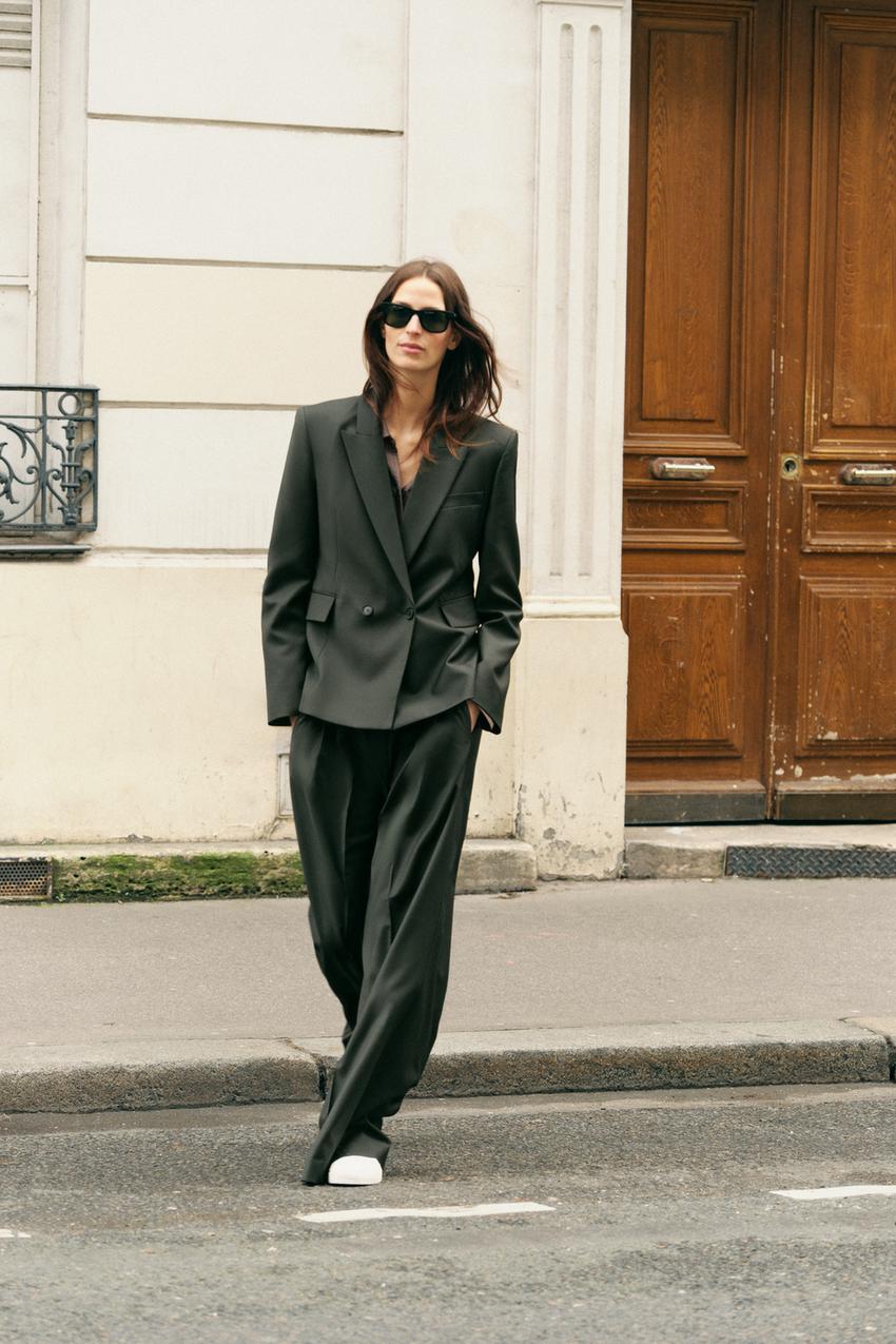 ZARABUYMA韓国グリーン ダブルスーツ上下　L Cat Deeley Hunter Green Trouser Suit This Morning February 2025