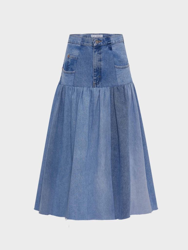 ELV Harvard Denim Skirt