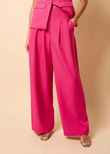 Little Mistress Pink Co Ord Wide Leg Trousers