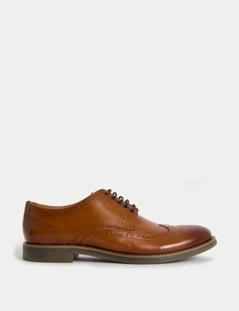 M&S Leather Brogues brown