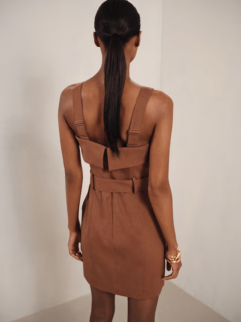 Reiss Fia Belted Mini Dress back view