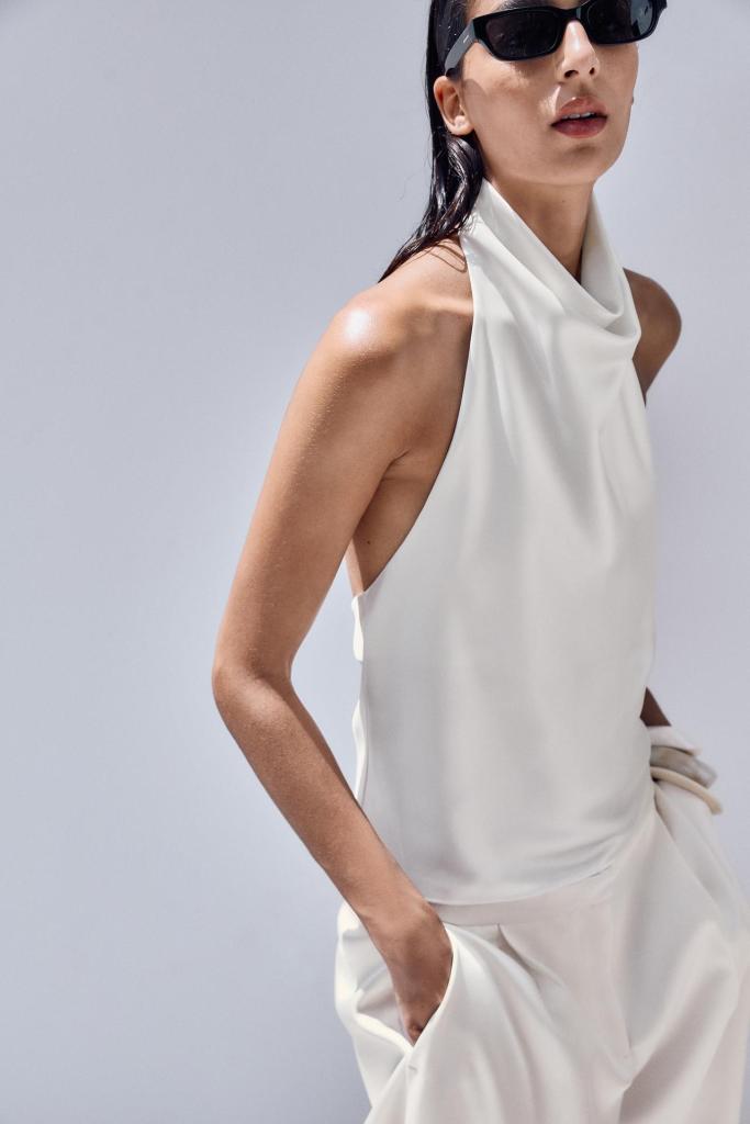 Zara Satin Halter Top 