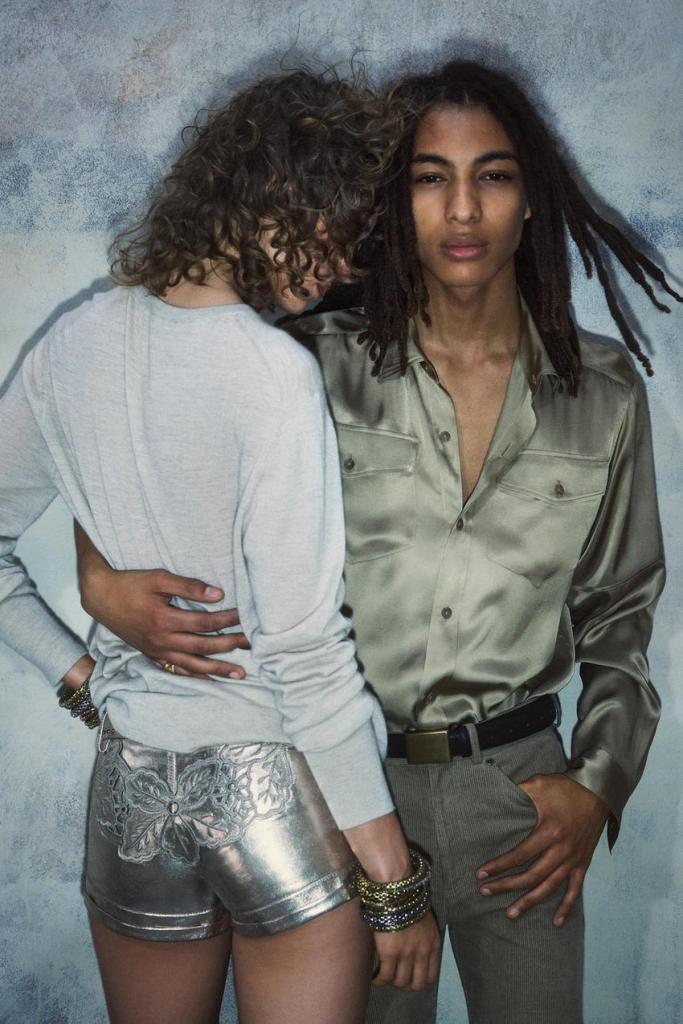 Zara Satin Shirt With Pockets Bobby Gillespie x Zara