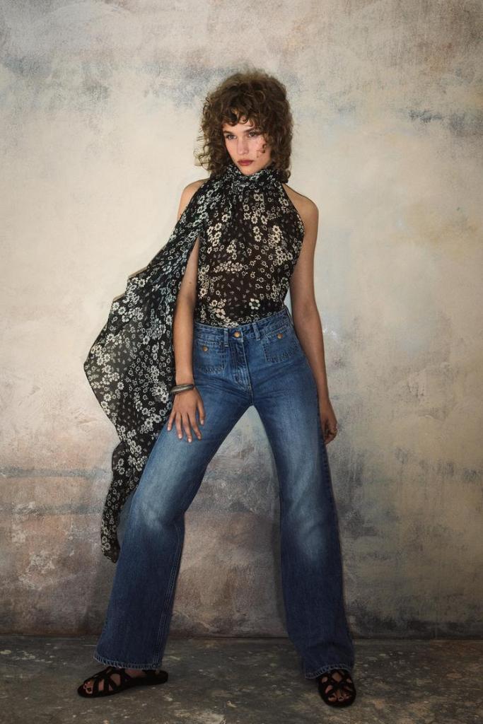 Zara Halter Silk Top Kate Moss x Zara