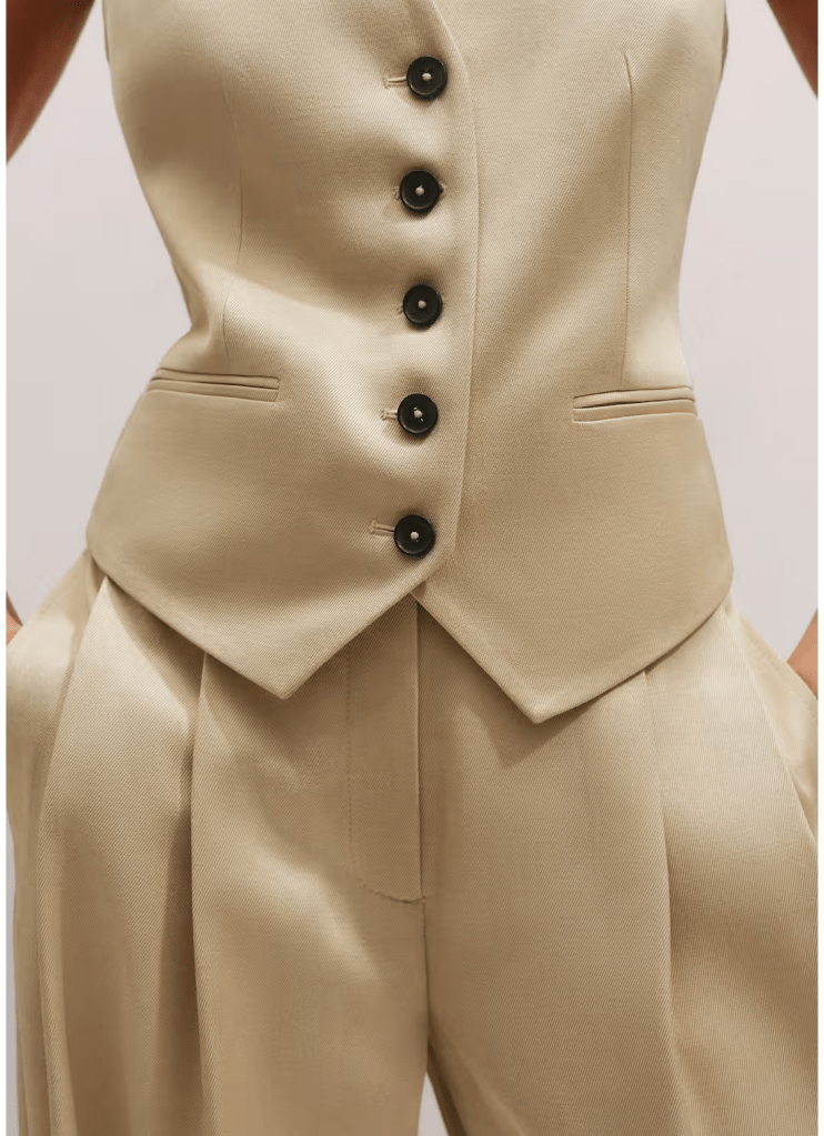 Me + Em Elevated Metallic Waistcoat