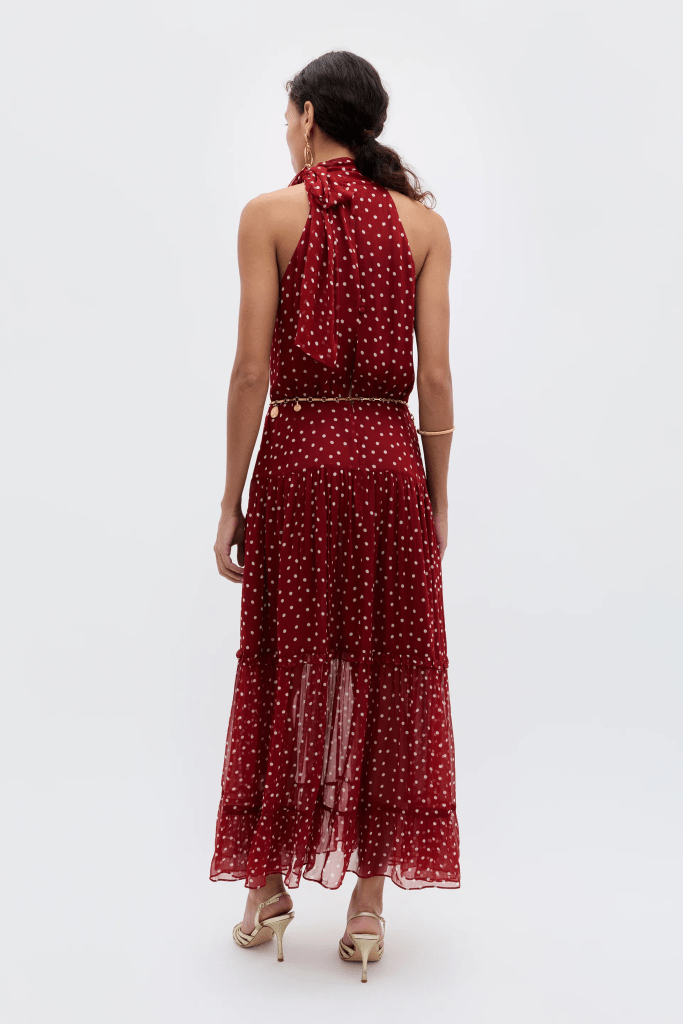 RIXO Abi Midi Dress back view