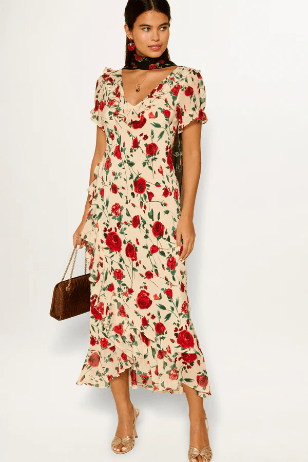 RIXO Clementina Silk Dress