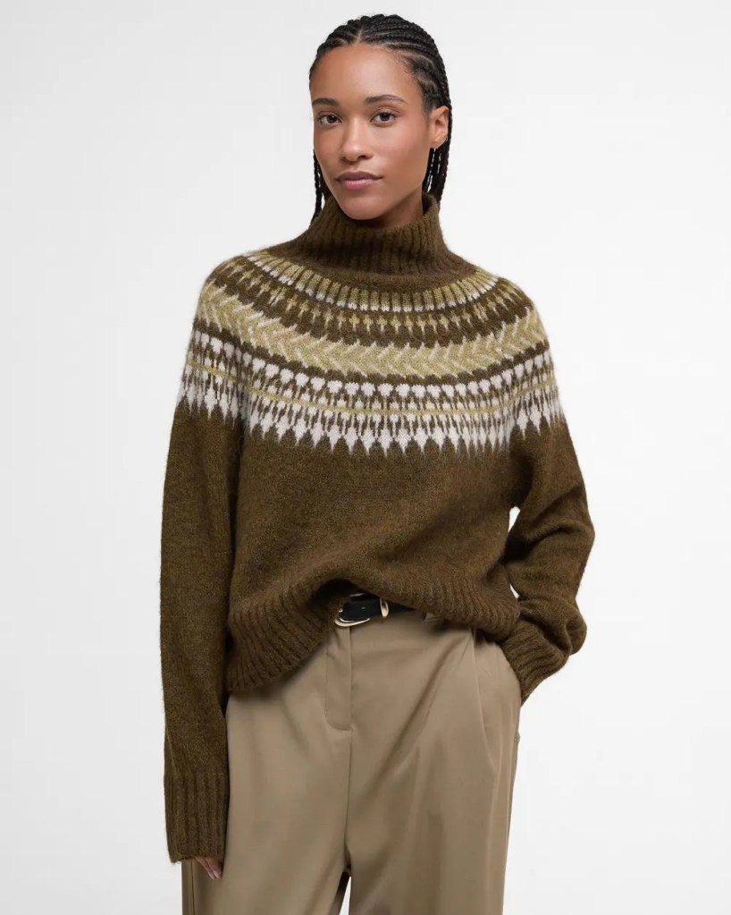 Barbour Lorrie Fair Isle Roll-Neck Jumper